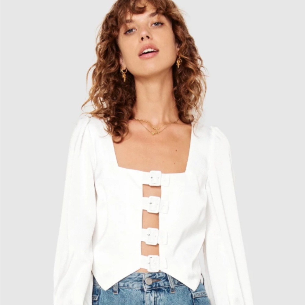 NWT The East Order Fable Buckle Blouse
